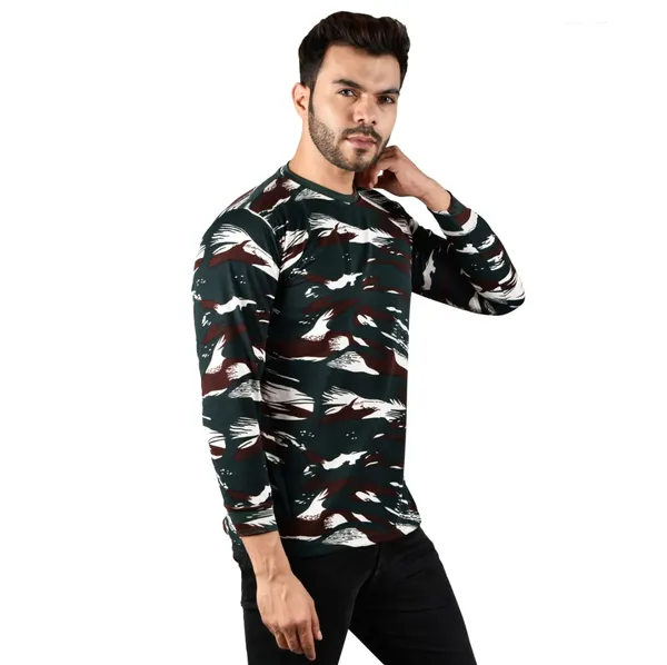 Camouflage_Crpf_Round_Neck_T_Shirt_Full_Sleeve_Army_Military_Defence_For_Men