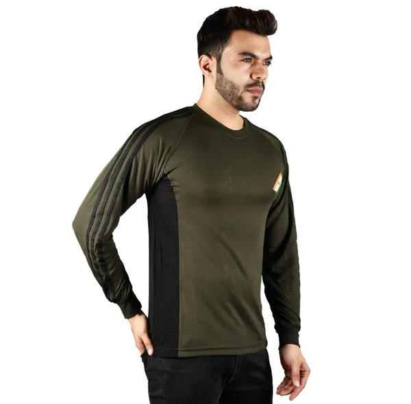 Olive_Green_Commando_Tiranga_Logo_Round_Neck_Og_T_Shirt_Full_Sleeve_Army_Military_Defence_For_Men