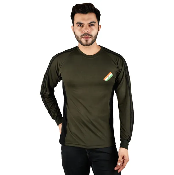 Olive_Green_Commando_Tiranga_Logo_Round_Neck_Og_T_Shirt_Full_Sleeve_Army_Military_Defence_For_Men