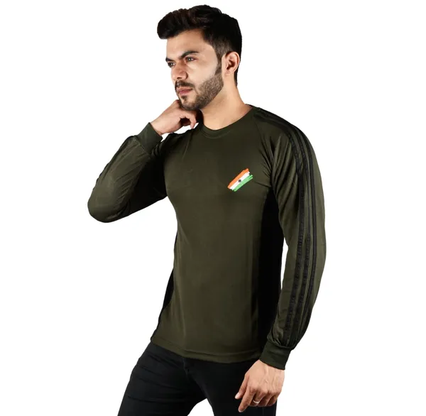 Olive_Green_Commando_Tiranga_Logo_Round_Neck_Og_T_Shirt_Full_Sleeve_Army_Military_Defence_For_Men