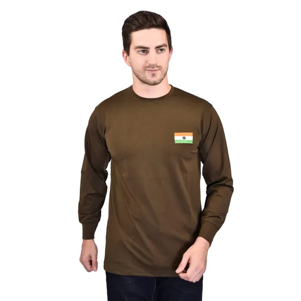Olive_Green_Indian_Army_Tiranga_Logo_Round_Neck_Og_T_Shirt_Full_Sleeve_Army_Military_Defence_For_Men