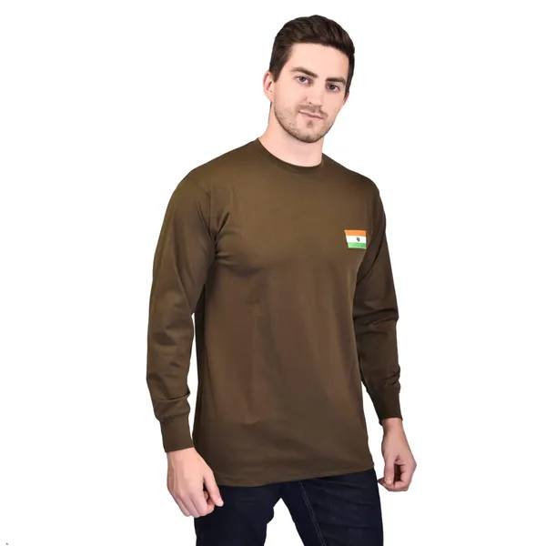Olive_Green_Indian_Army_Tiranga_Logo_Round_Neck_Og_T_Shirt_Full_Sleeve_Army_Military_Defence_For_Men