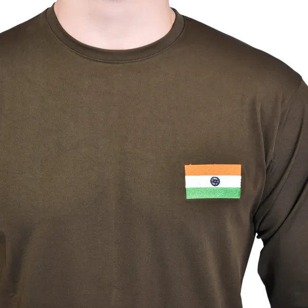 Olive_Green_Indian_Army_Tiranga_Logo_Round_Neck_Og_T_Shirt_Full_Sleeve_Army_Military_Defence_For_Men