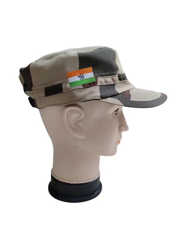 Camouflage_Cisf_Peak_Cap_With_Tiranga_Indian_Tricolor_Pack_Of_3
