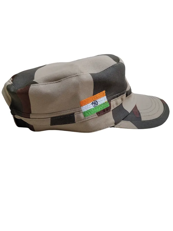 Camouflage_Cisf_Peak_Cap_With_Tiranga_Indian_Tricolor_Pack_Of_3
