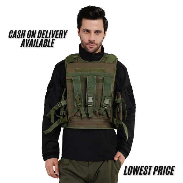 Dark_Olive_Green_Tactical_Vest_Pouch_With_Bulletproof_Jacket_Cover_Premium_Quality_For_Men