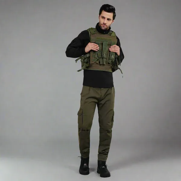 Dark_Olive_Green_Tactical_Vest_Pouch_With_Bulletproof_Jacket_Cover_Premium_Quality_For_Men