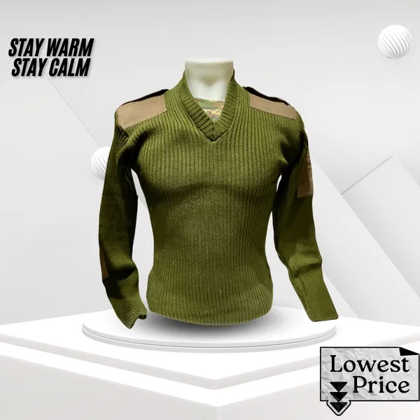Olive_Green_Woolen_Army_Sweater_Thick_Wool_Breathable_And_Perfect_For_Cold_Weather_For_Men