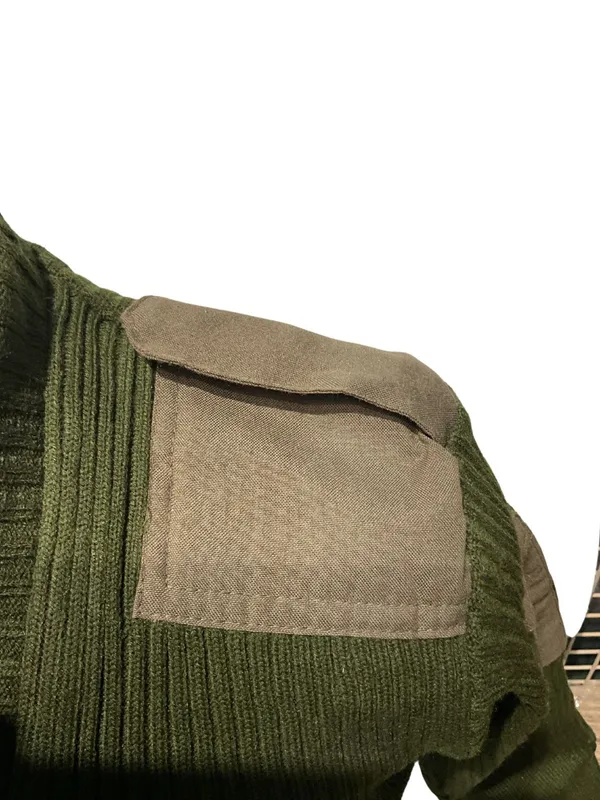 Olive_Green_Woolen_Army_Sweater_Thick_Wool_Breathable_And_Perfect_For_Cold_Weather_For_Men