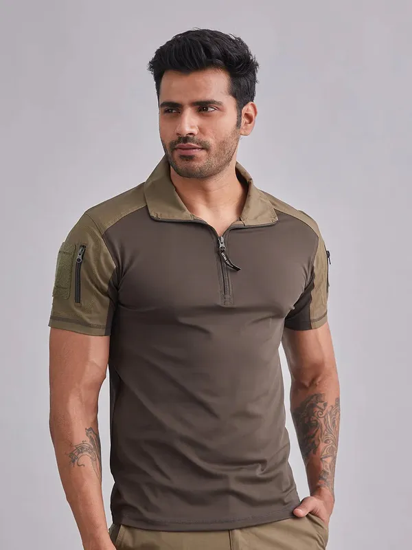 Olive_Green_Half_Tactical_T_Shirt_Durable_Comfortable_Stylish_For_Men