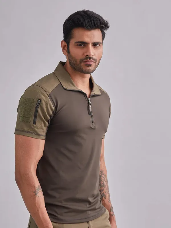 Olive_Green_Half_Tactical_T_Shirt_Durable_Comfortable_Stylish_For_Men