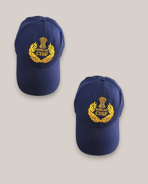 Blue_Cisf_Logo_Asg_Airport_Sector_Security_Nato_Style_New_Round_Adjustable_P_Cap_For_Men_Pack_Of_2