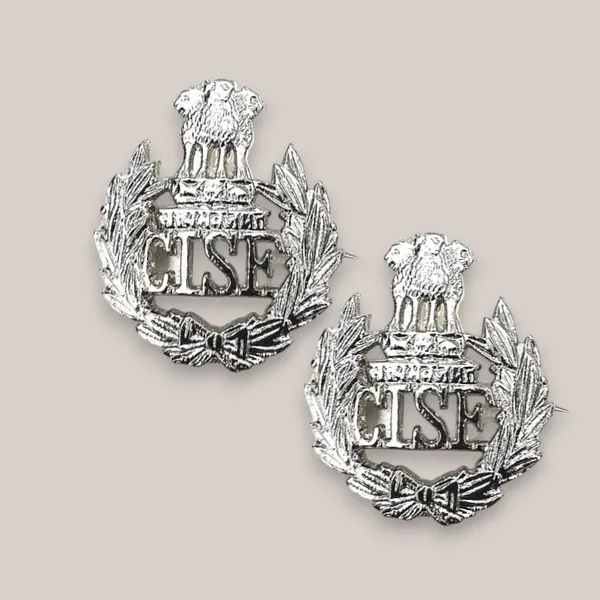 Silver_Cisf_Logo_Metal_Cap_Badge_Army_Military_Defence_Pack_Of_6