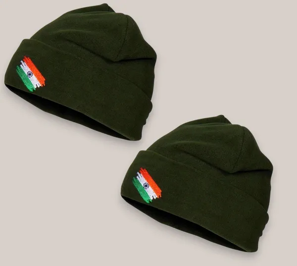 Olive_Green_India_National_Flag_Logo_Og_Woolen_Winter_Army_Military_Cap_Commando_Soldiers_Warm_Topa_For_Men_Pack_Of_2