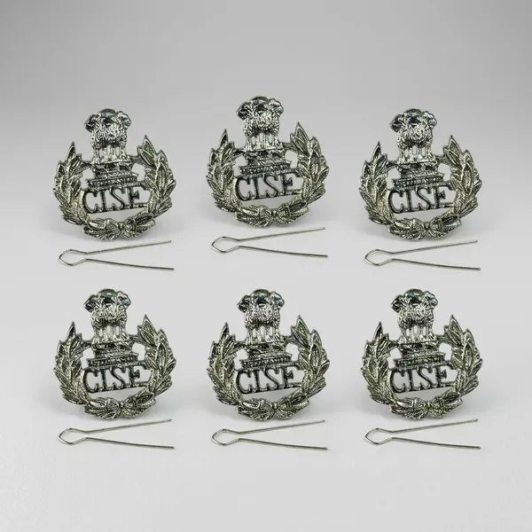 Silver_Cisf_Cap_Badge_Pack_Of_6
