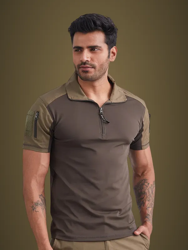 Olive_Green_Half_Tactical_T_Shirt_Durable_Comfortable_Stylish_For_Men