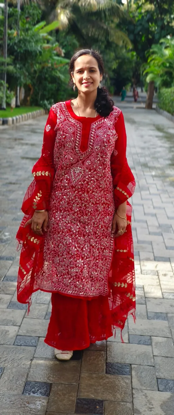 Red_Chikankari_Kurta_With_Gotapatti
