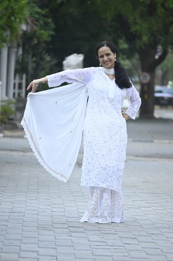 White_Partywear_White_Chikankari_Kurta_Sharara_Set_With_Gotapatti