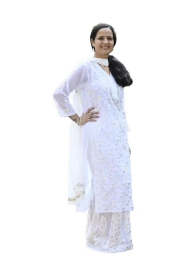 White_Partywear_White_Chikankari_Kurta_Sharara_Set_With_Gotapatti