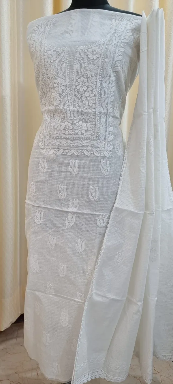 White_Kota_Cotton_Chikankari_Hand_Embroidered_Suit