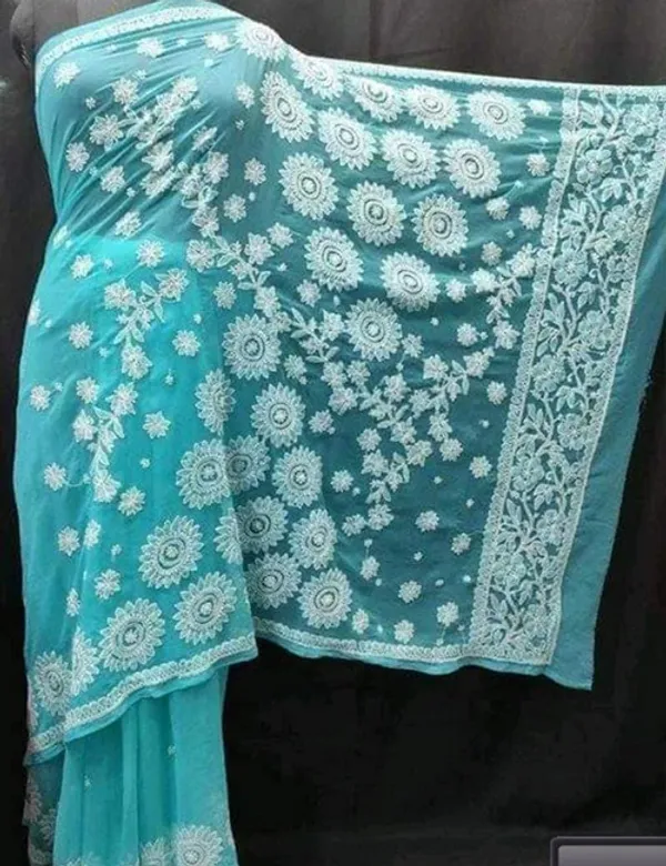 Sea_Green_Chikankari_Saree_With_Hand_Embroidery