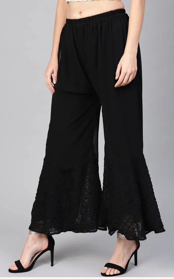 Black_Georgette_Chikankari_Kalidar_Sharara