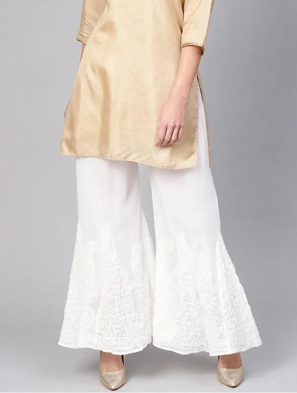 White_Georgette_Chikankari_Kalidar_Sharara