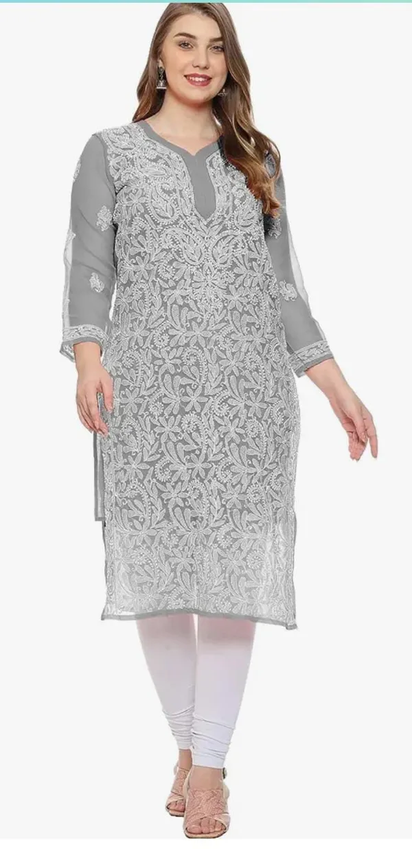 Grey_Chikankari_Kurta_With_Jaal_Embroidery