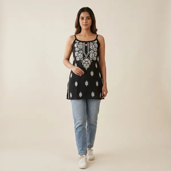 Black_Cotton_Embroidered_Sleeveless_Tunic_Top_For_Women