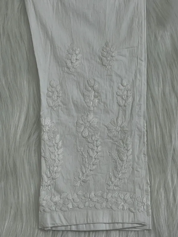 White_Cotton_Chikankari_Hand_Embroidered_Pant