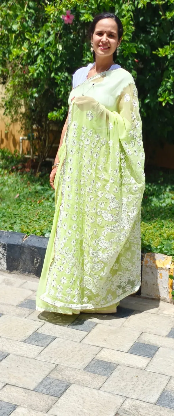 Pista_Green_Lime_Green_Chikankari_Saree_With_Gotapatti