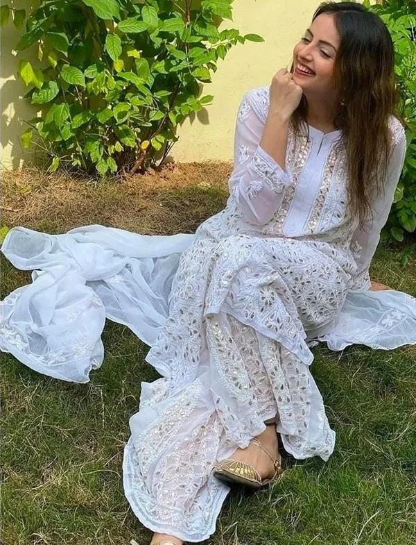 White_Partywear_White_Chikankari_Kurta_Sharara_Set_With_Gotapatti