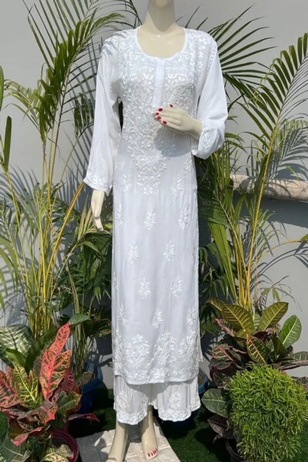 White_Chikankari_Modal_Kurta