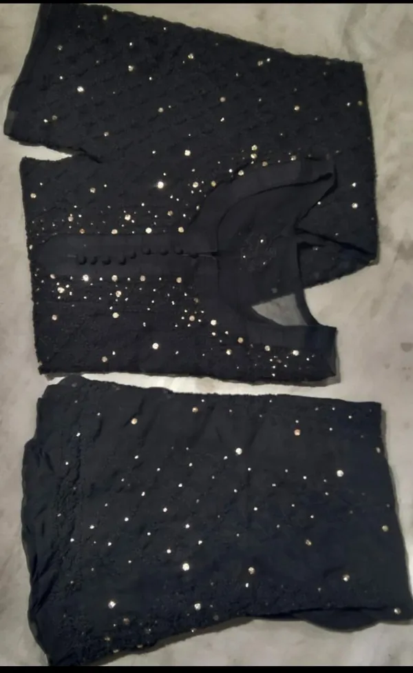 Black_Partywear_Black_Kurta_Set_With_Chikankari_Mukaish