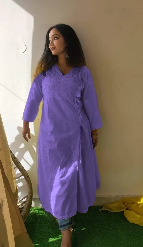 Purple_Dobby_Cotton_Chikankari_Angrakha_Kurta