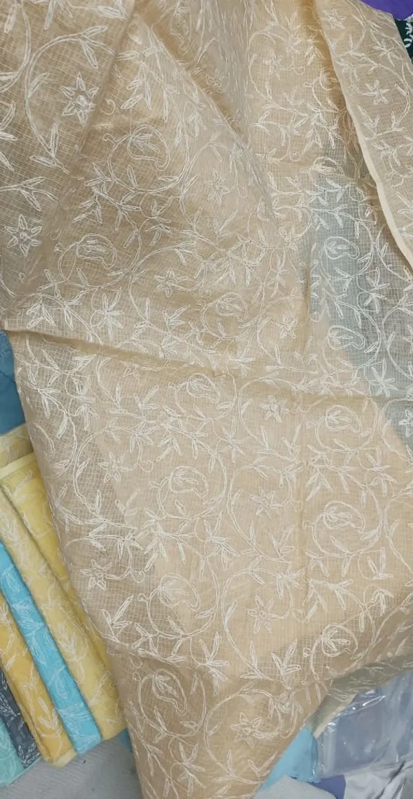 Beige_Kota_Cotton_Chikankari_Saree