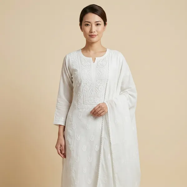 White_Kota_Cotton_Chikankari_Hand_Embroidered_Suit