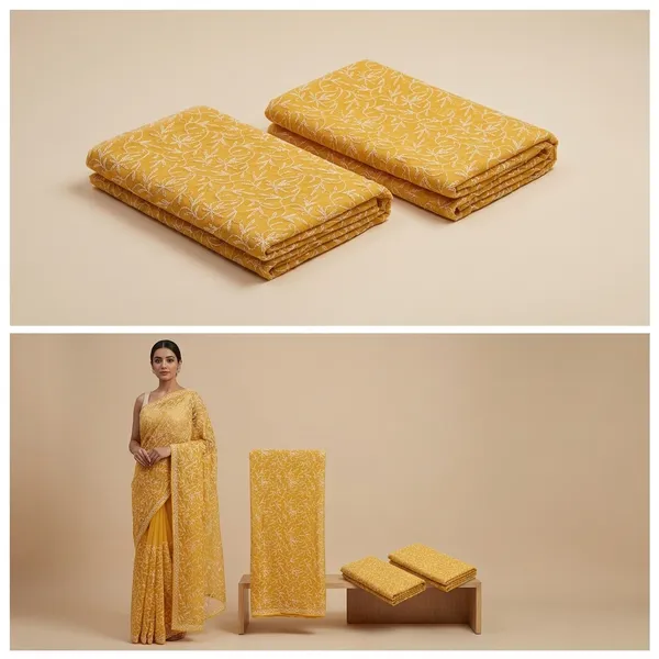 Mustard_Yellow_Chikankari_Closet_Georgette_Saree
