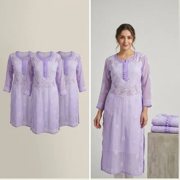 Blue_Georgette_Chikankari_Kurta_With_Hand_Embroidery