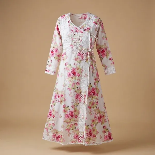 Multi_Mulmul_Cotton_Chikankari_Angrakha_Kurta