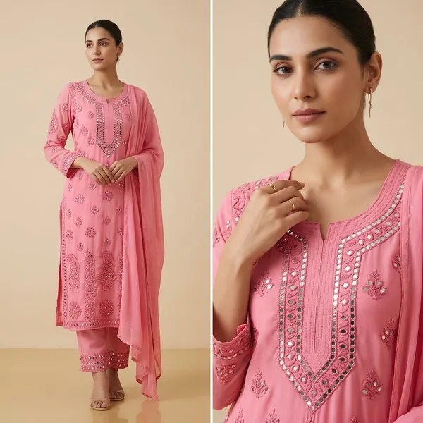 Pink_Chikankari_Sharara_Set_With_Mirror_Work