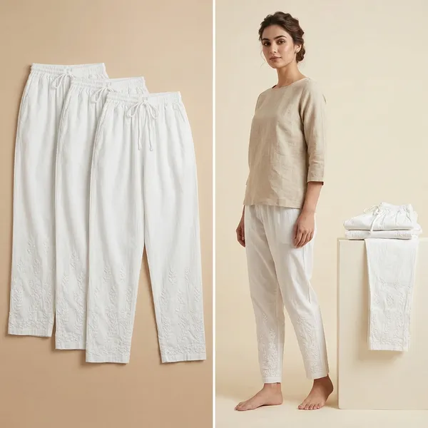 White_Cotton_Chikankari_Hand_Embroidered_Pant