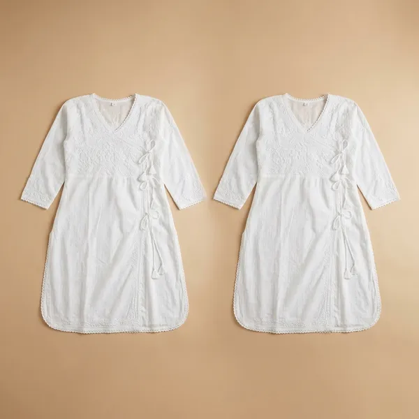 White_Dobby_Cotton_Chikankari_Angrakha_Kurta