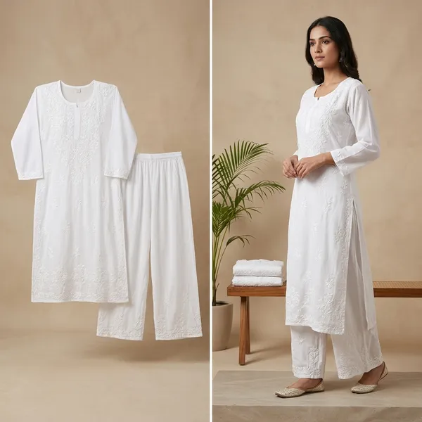 White_Chikankari_Modal_Kurta