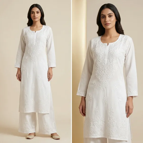 White_Chikankari_Modal_Kurta