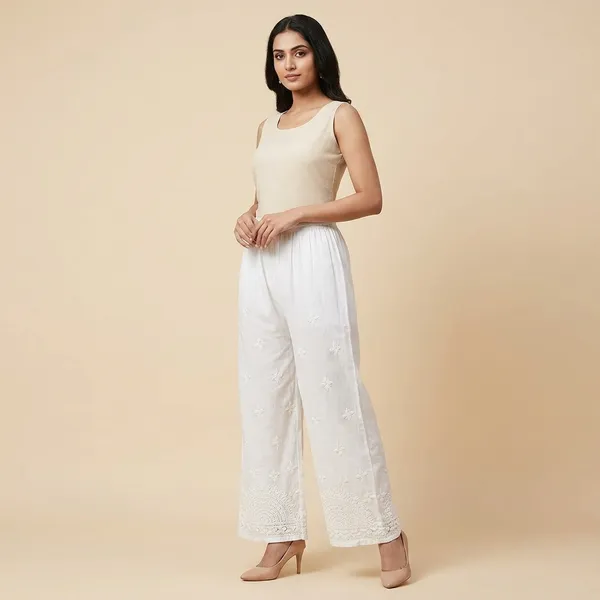 Off_White_Modal_Chikankari_Palazzo_With_Hand_Embroidery