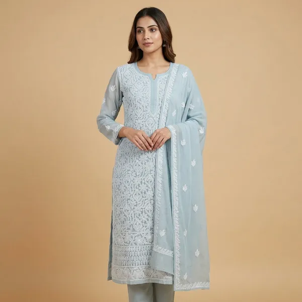 Grey_Lucknowi_Chikankari_Hand_Embroidered_Georgette_Suit_Piece
