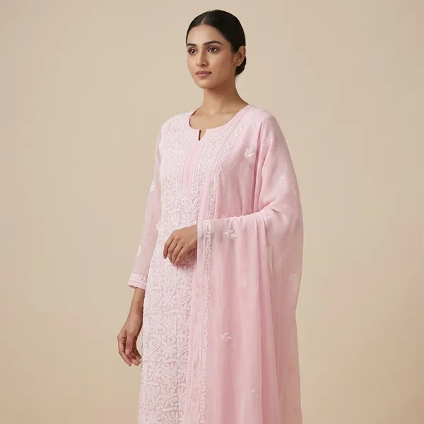 Pink_Lucknowi_Chikankari_Hand_Embroidered_Georgette_Suit_Piece