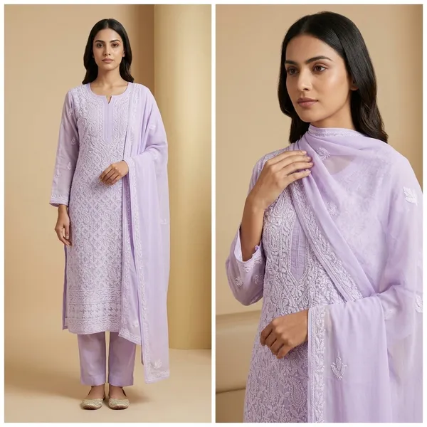 Lavender_Lucknowi_Chikankari_Hand_Embroidered_Georgette_Suit_Piece