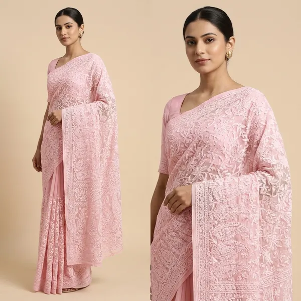 Light_Pink_Chikankari_Saree_With_Jaal_Hand_Embroidery